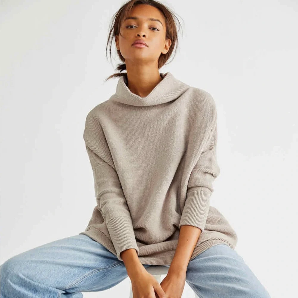 Free People “Ottoman Slouchy Tunic” (Oyster) XS